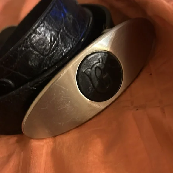 Versace belt size 26 to 28 inches unisex leather vintage black Versace Women main image 4